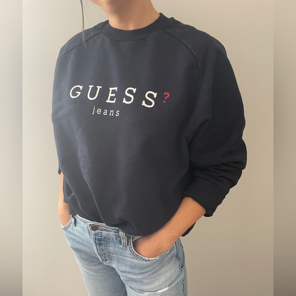 Guess Tops - Vintage Unisex Guess ‘Made in Canada’ Oversized Crewneck Sweater
